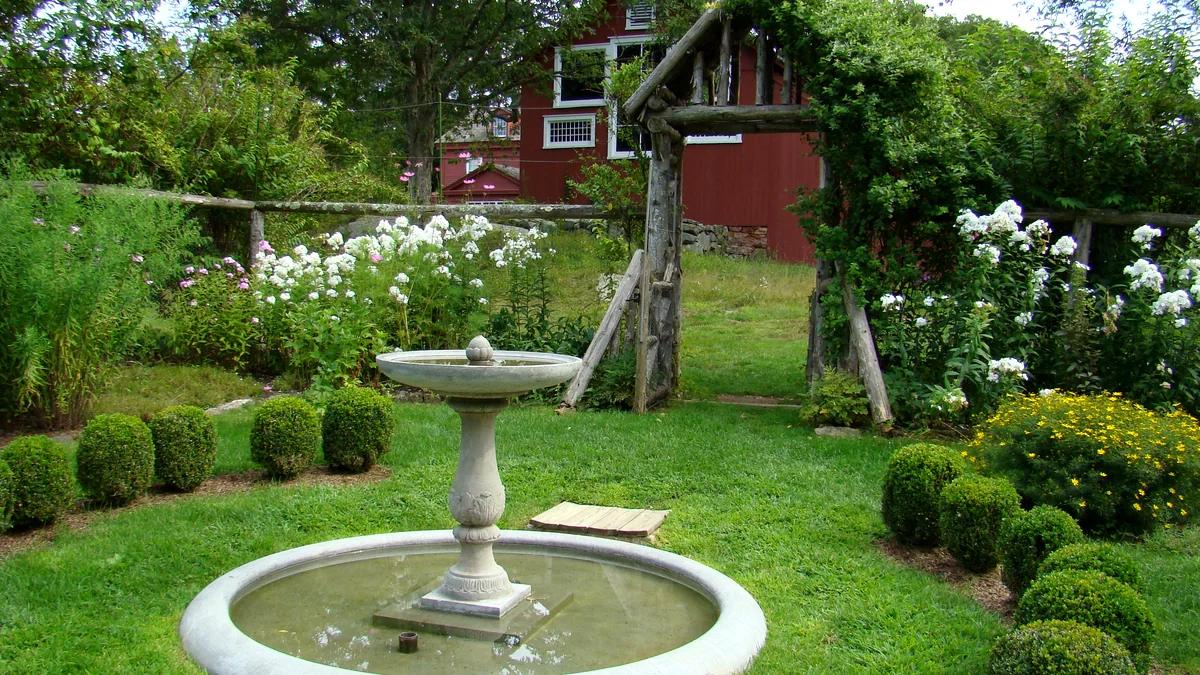 Garden after fictional transformation