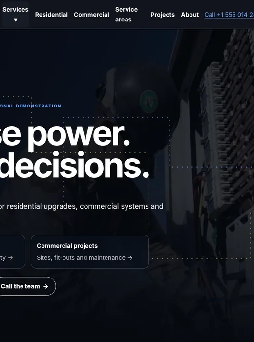 Electrical demo preview