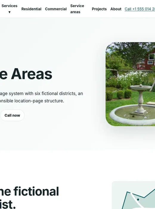 Service areas preview